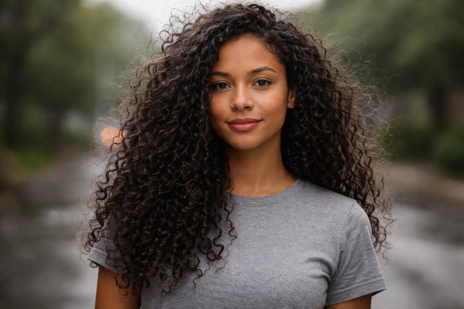 cabelo cacheado na umidade