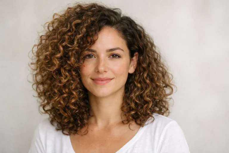 Cabelo cacheado com volume desigual